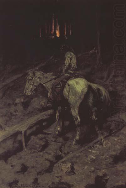 Frederic Remington Apache Fire Signal (mk43) china oil painting image